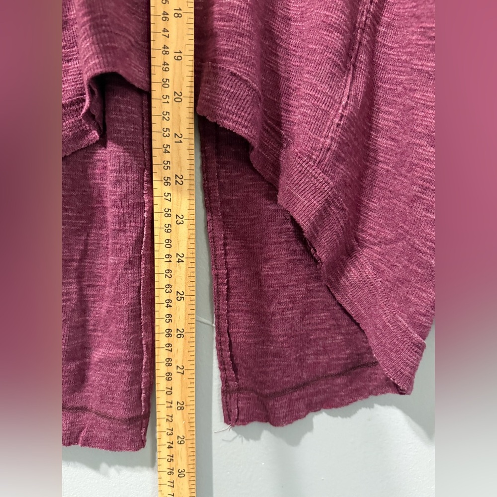 We The Free Stonecold Turtleneck Raglan Tunic Magenta Purple XS Open Back Top - Picture 7 of 9